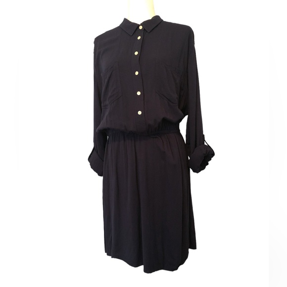 GAP Button Down Dress Navy - Picture 1 of 12